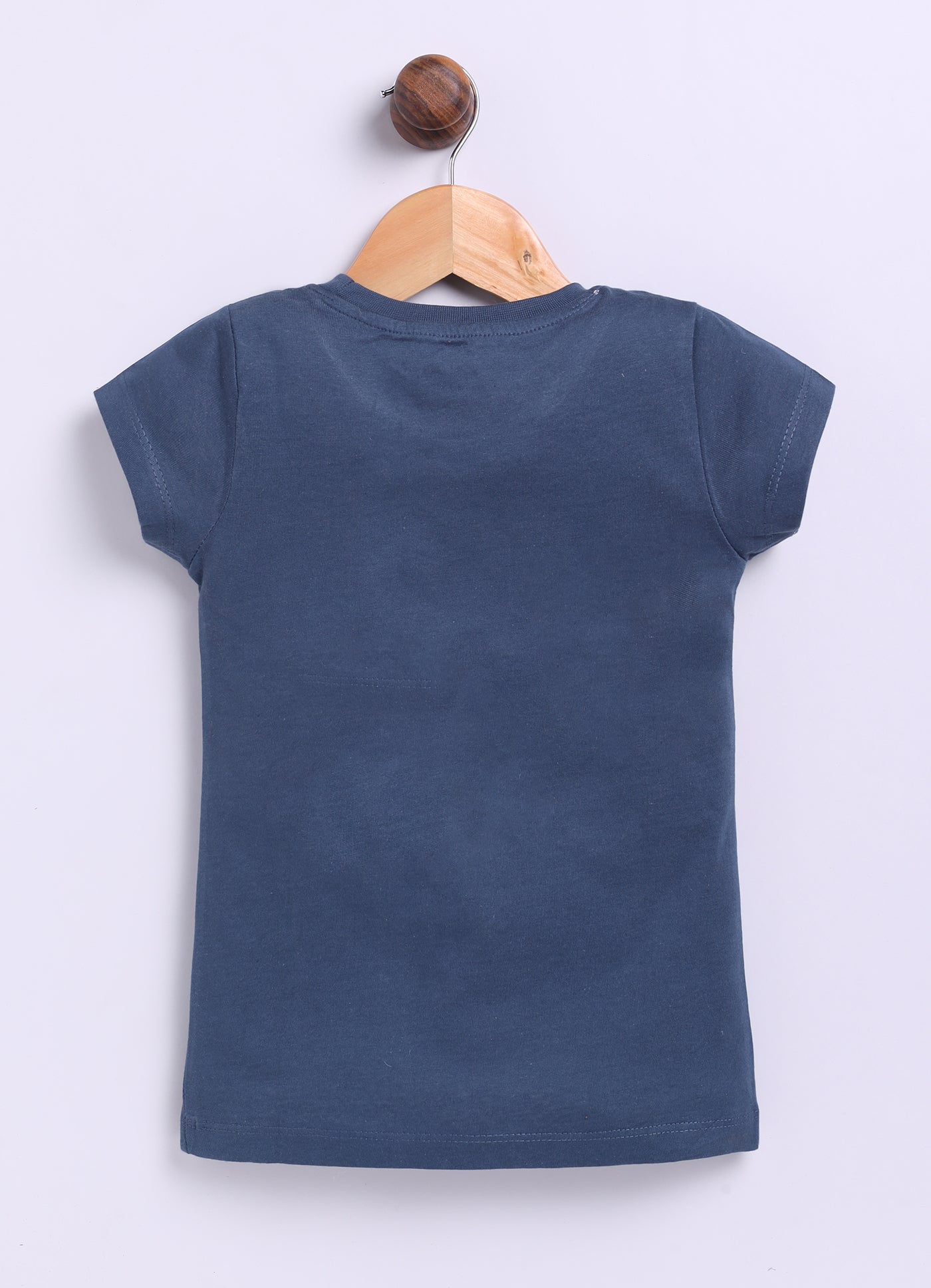 It’s a party Print Cotton T-Shirt for Girls - Navy