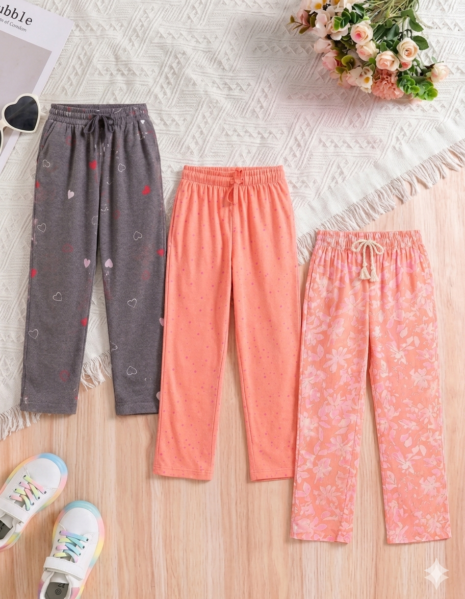 Girls Joggers - Pack of 3