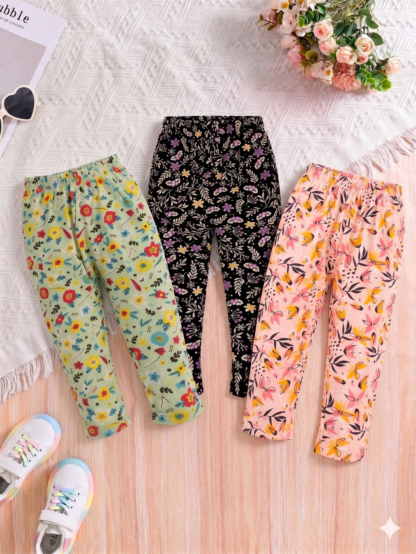 Girls Dailywear Pant - Pack of 3