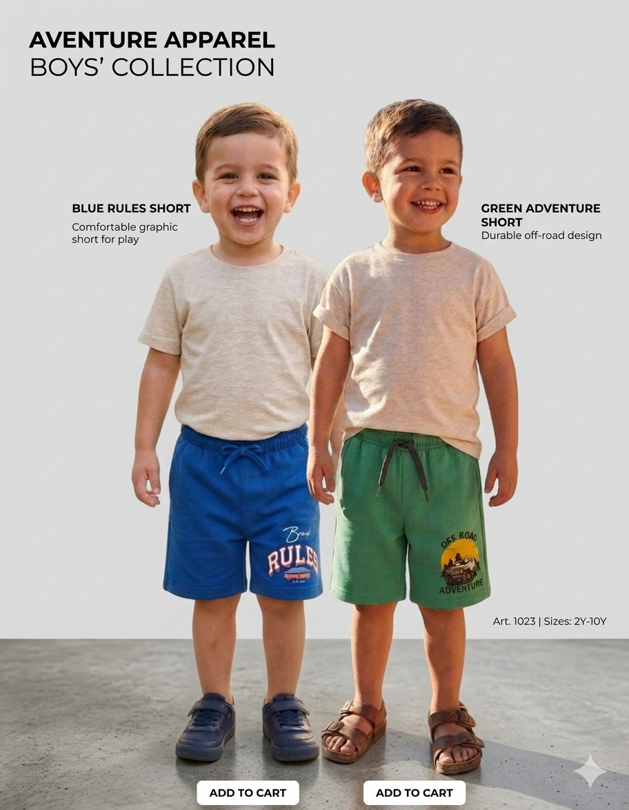 Boys Shorts - menu (Pack 2)