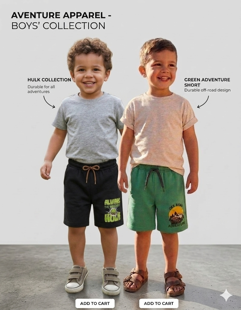 Boys Shorts - menu (Pack 2)