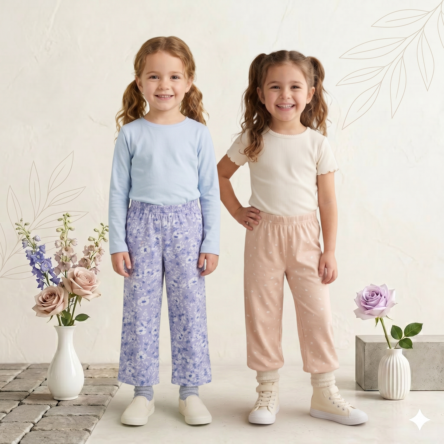 Girls SJ Printed Pant (Pack 2) -menu