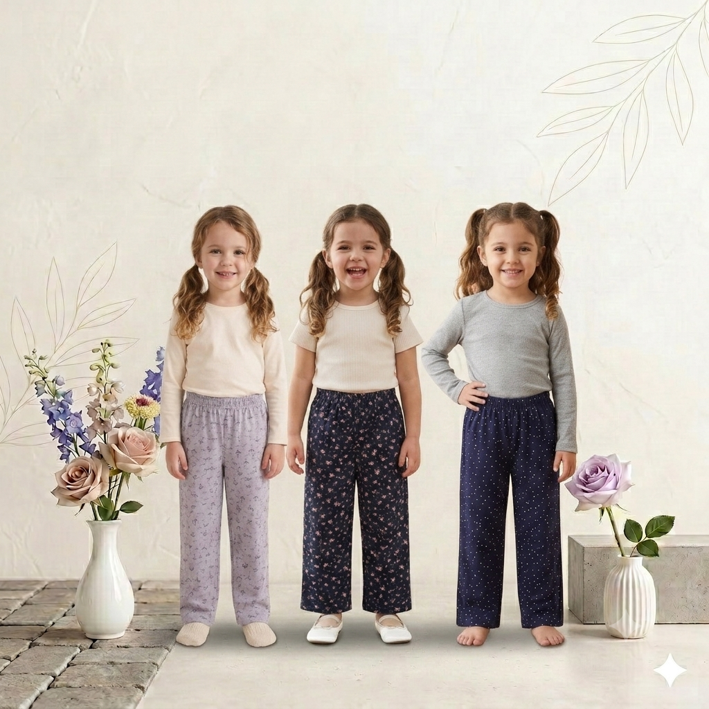 Girls SJ Printed Pant (Pack 3) -menu