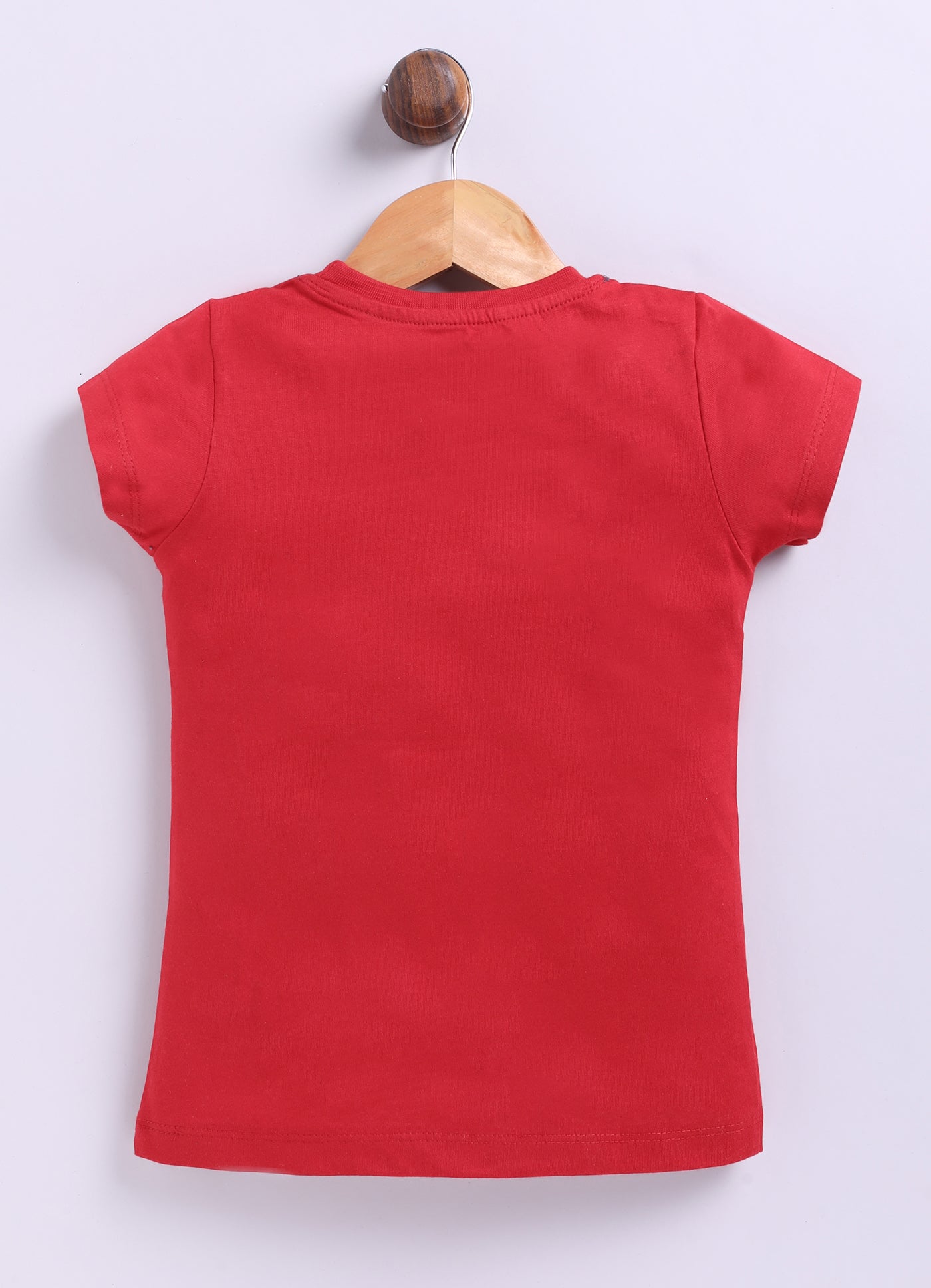 Adventure Printed Cotton T-Shirt for Girls - Red - ParrotCrow