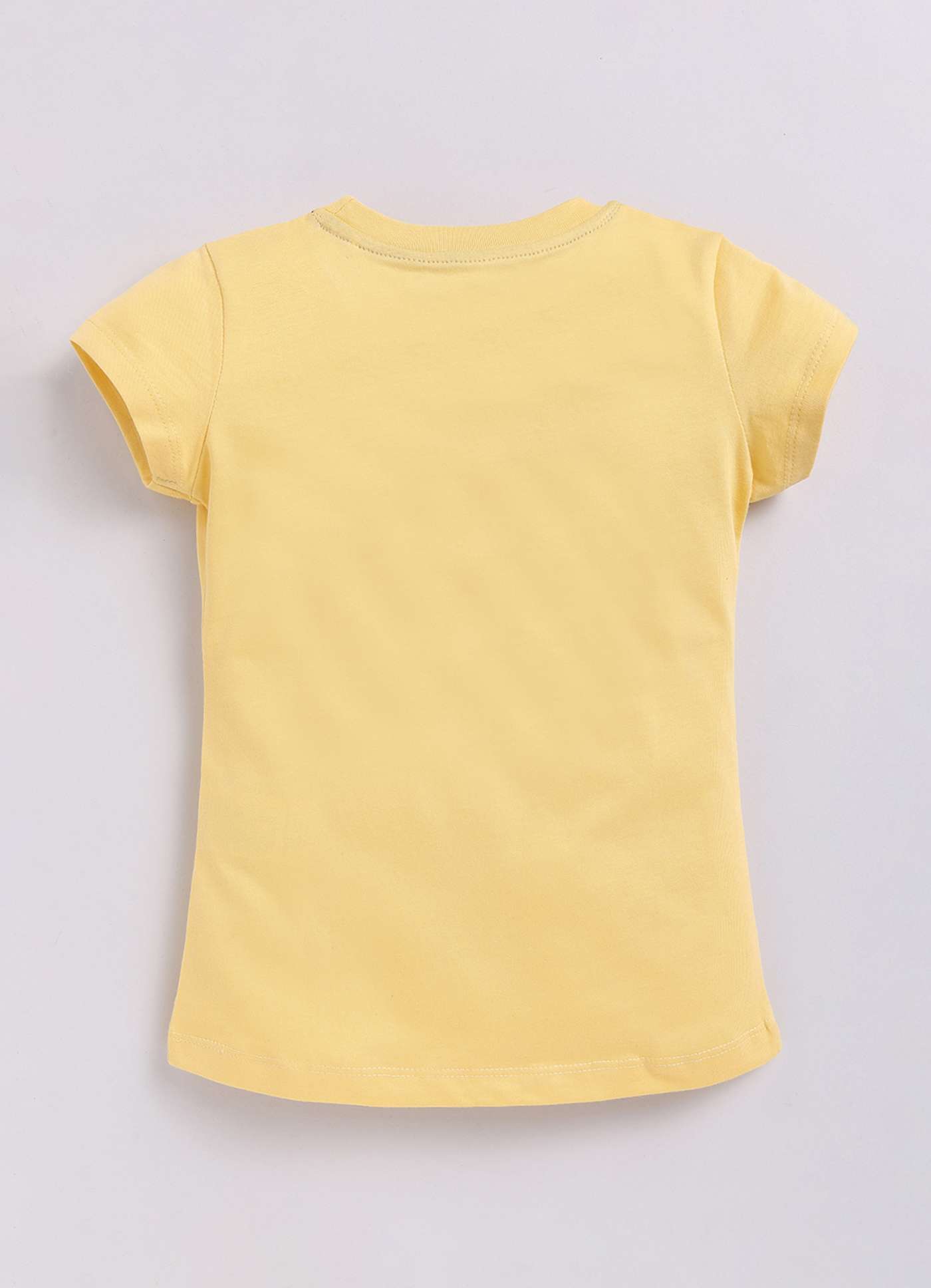 Always Be Cool Text Printed Cotton T-Shirt for Girls - ParrotCrow
