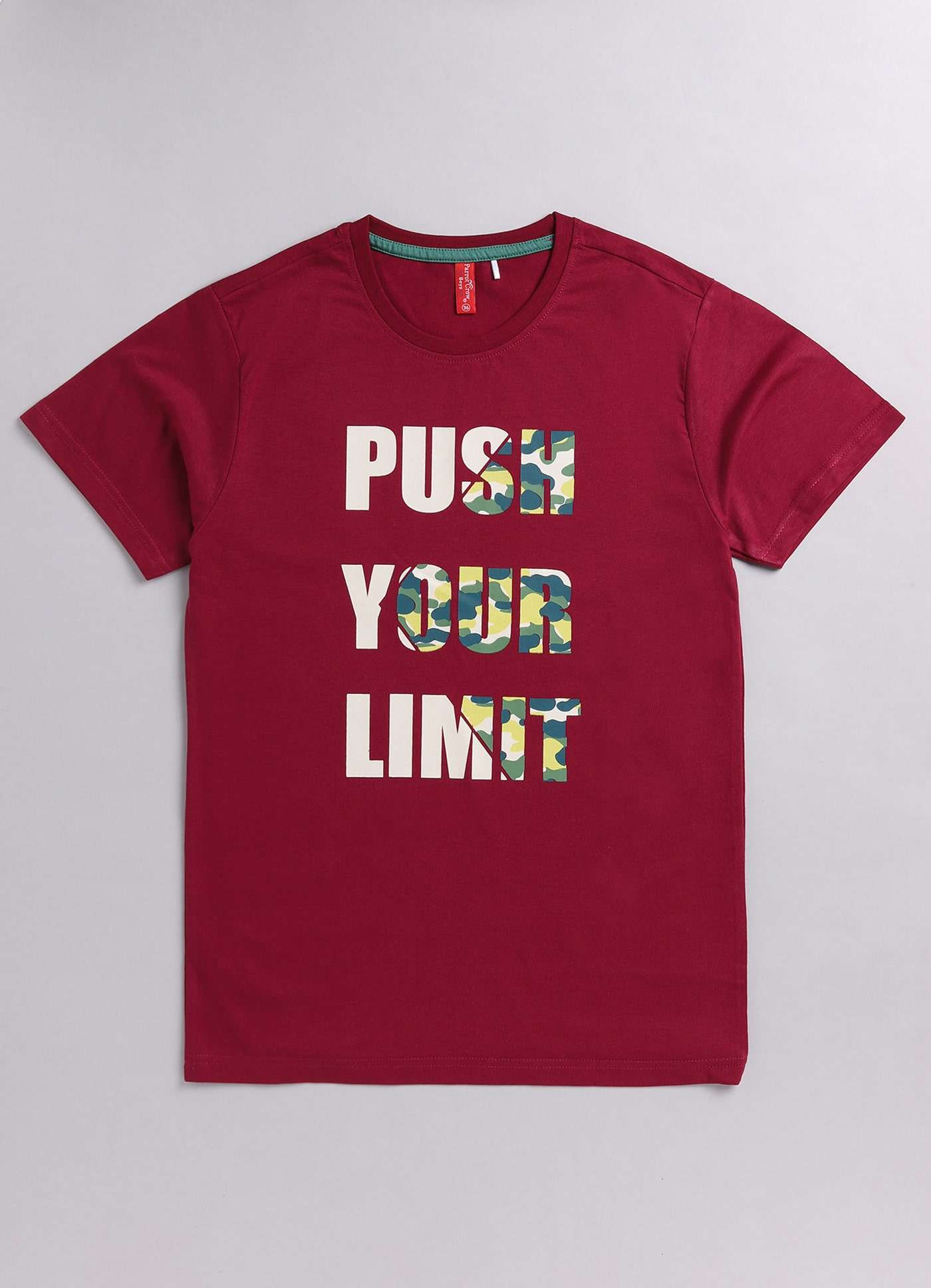 camouflage print cotton t-shirt for boys - ParrotCrow