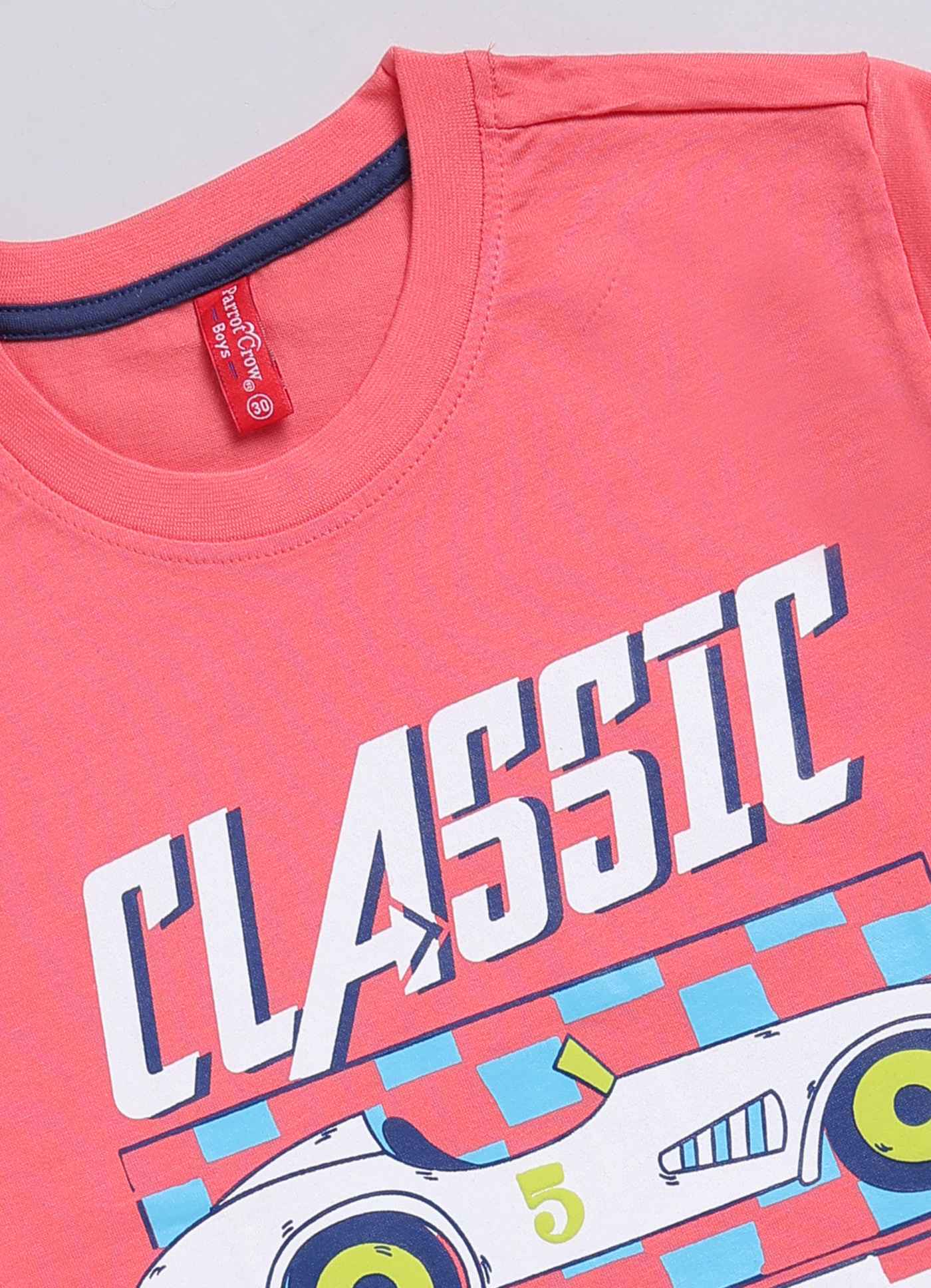 Classic cotton t-shirt for boys - ParrotCrow