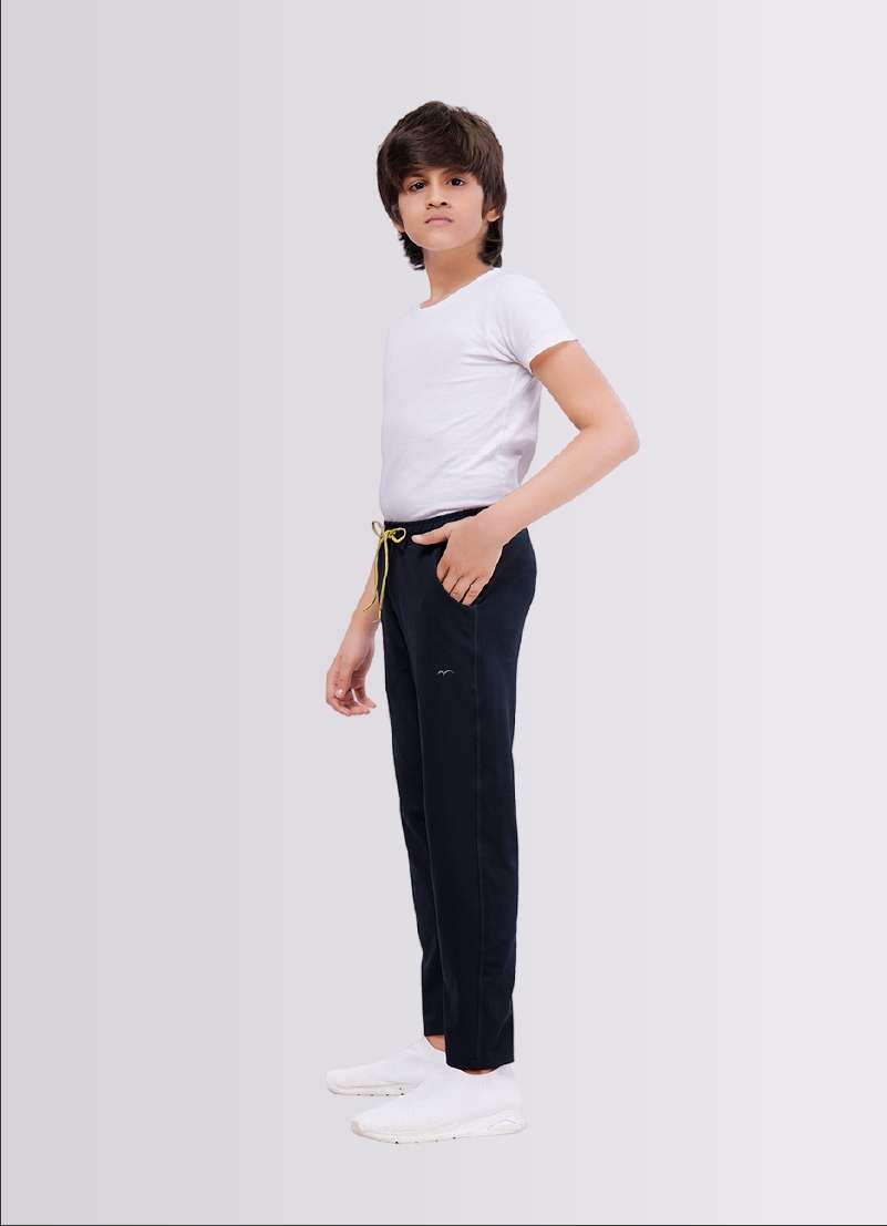 Dark Grey Color Polyester Lycra Jogger Track Pant for Boys - ParrotCrow