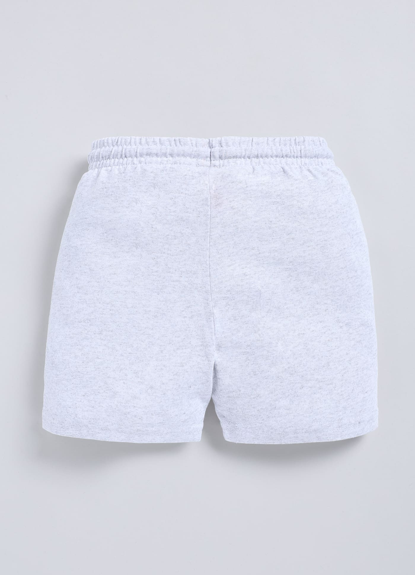 Ecru Melange Cotton Shorts For Boys - ParrotCrow