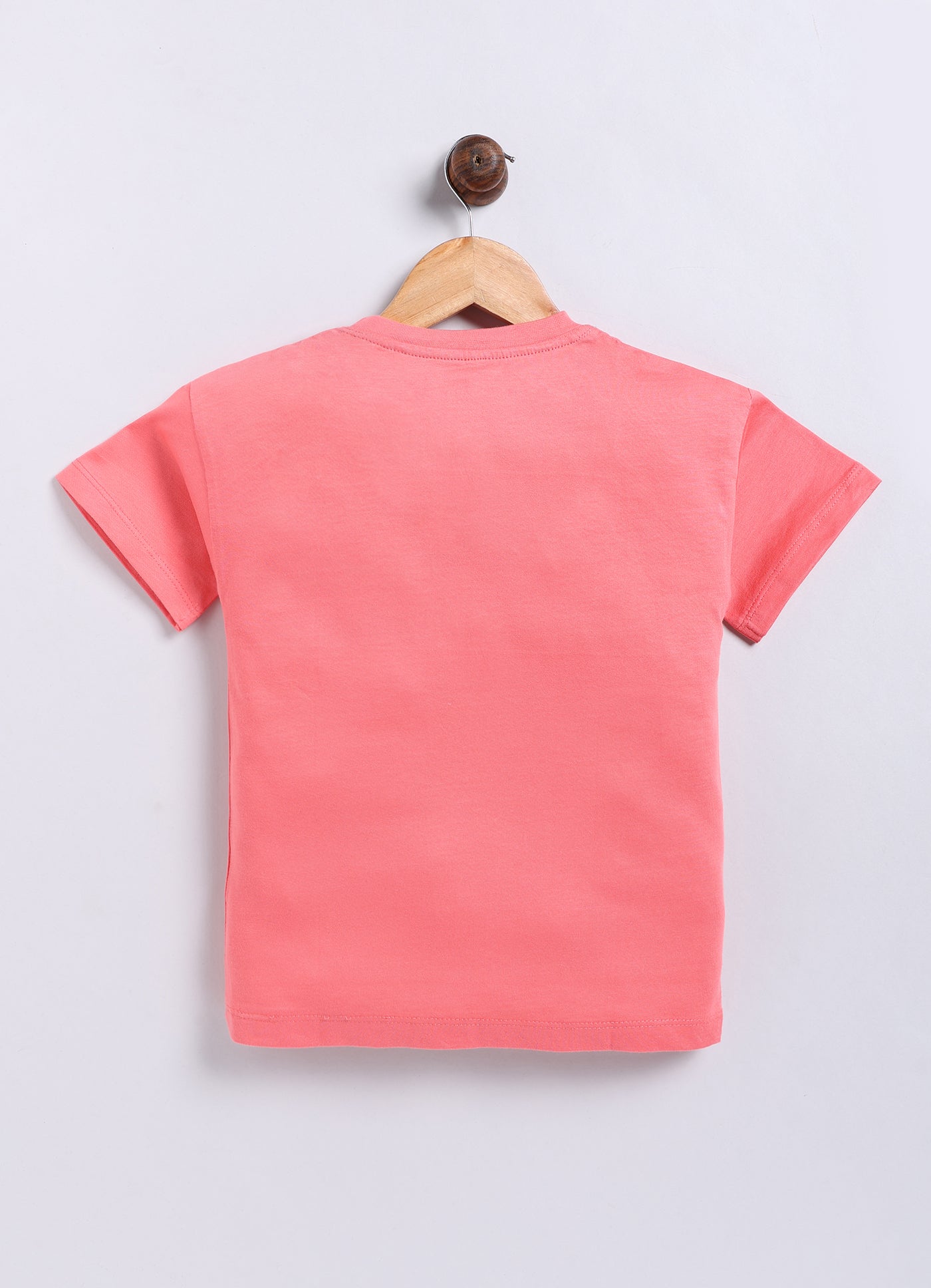 Endless Dreams Printed Cotton T-Shirt for Girls - Carrot Orange - ParrotCrow