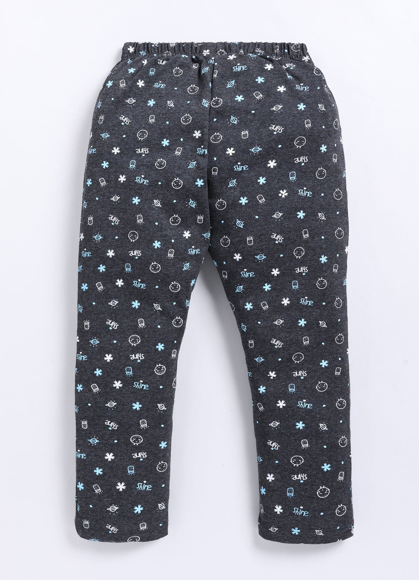 Grey Cotton Pyjama Pants for Girls - ParrotCrow