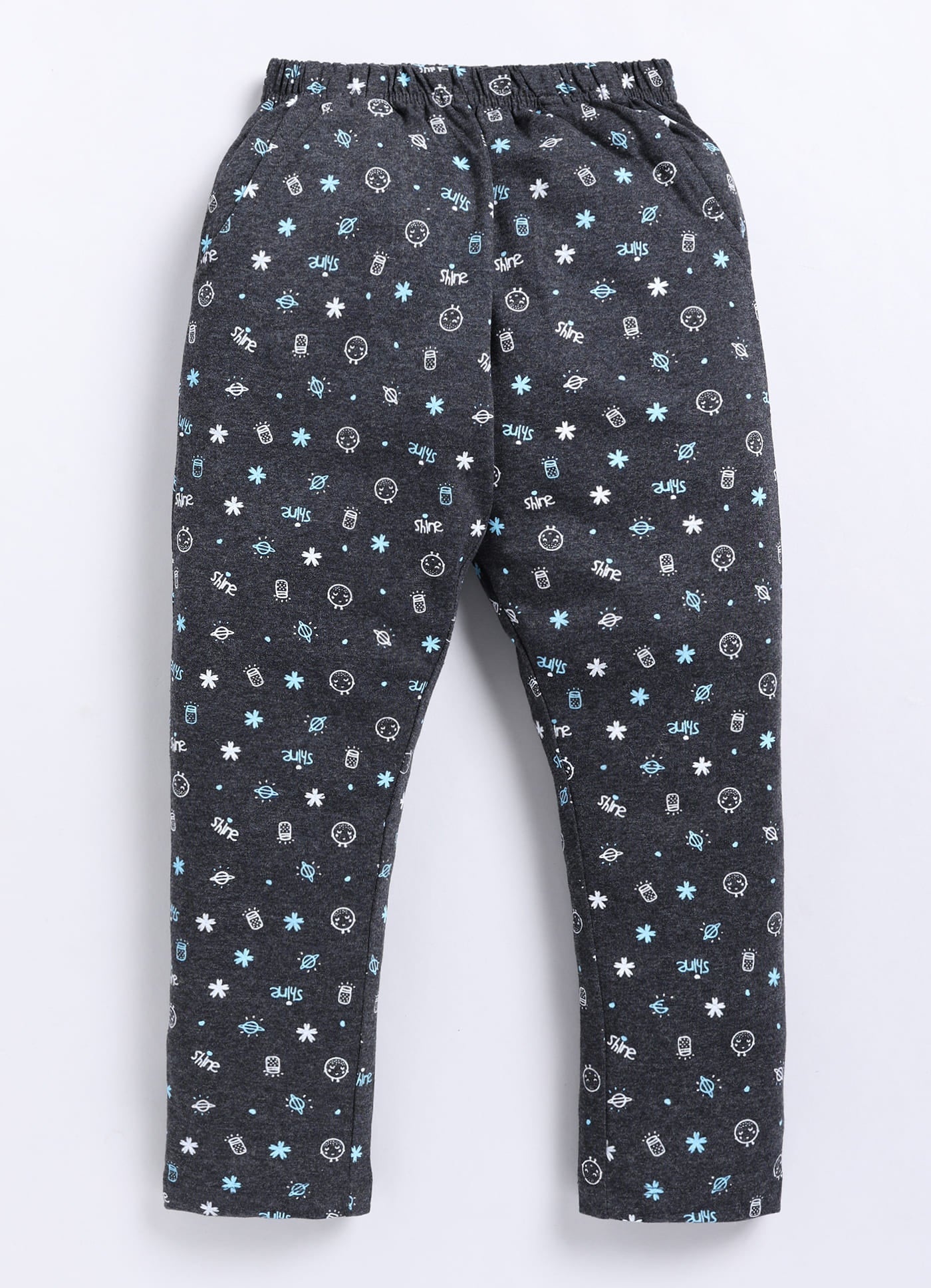 Grey Cotton Pyjama Pants for Girls - ParrotCrow