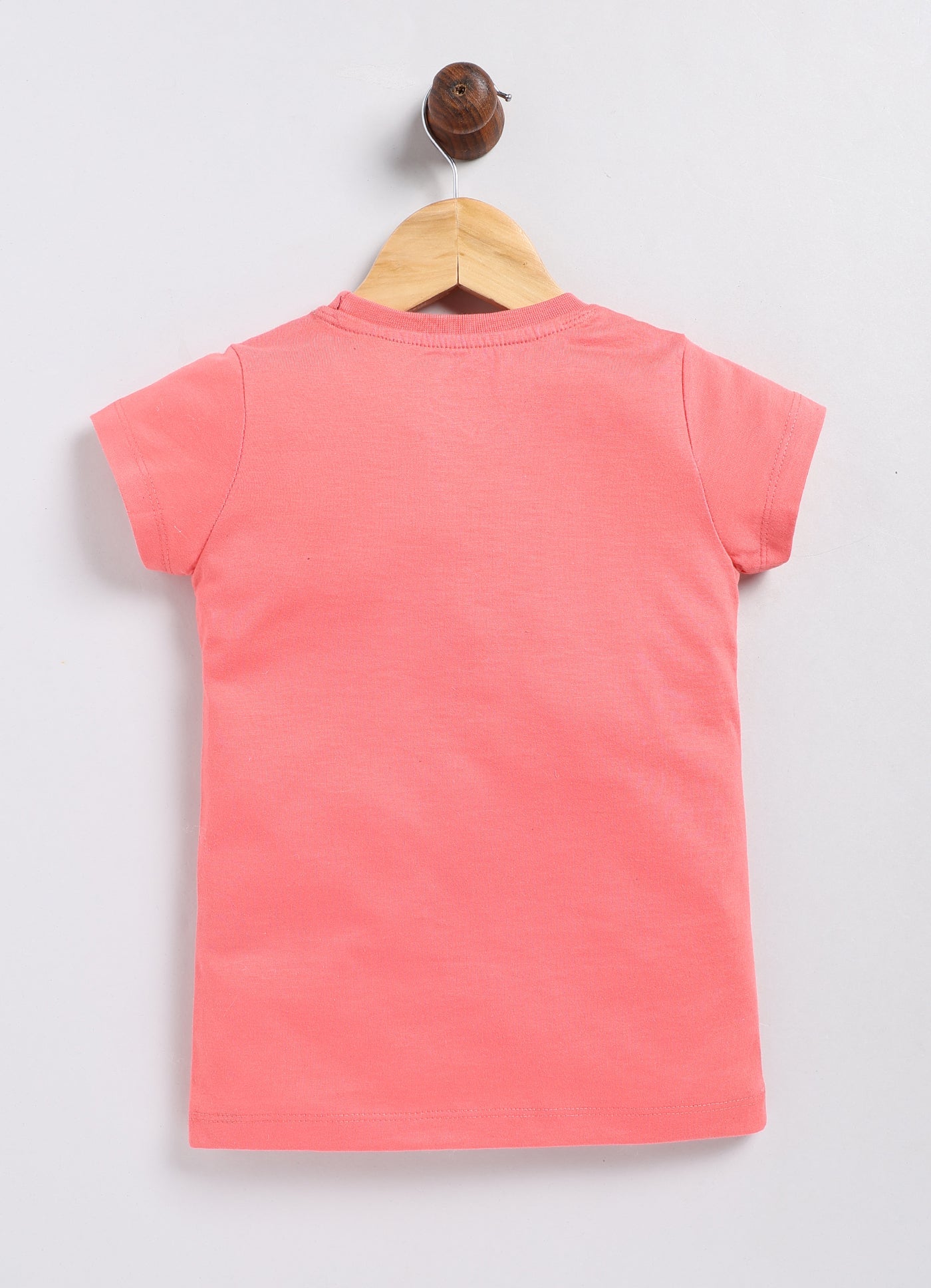 Happy Kiddo Printed Cotton T-Shirt for Girls - Boy Pink - ParrotCrow