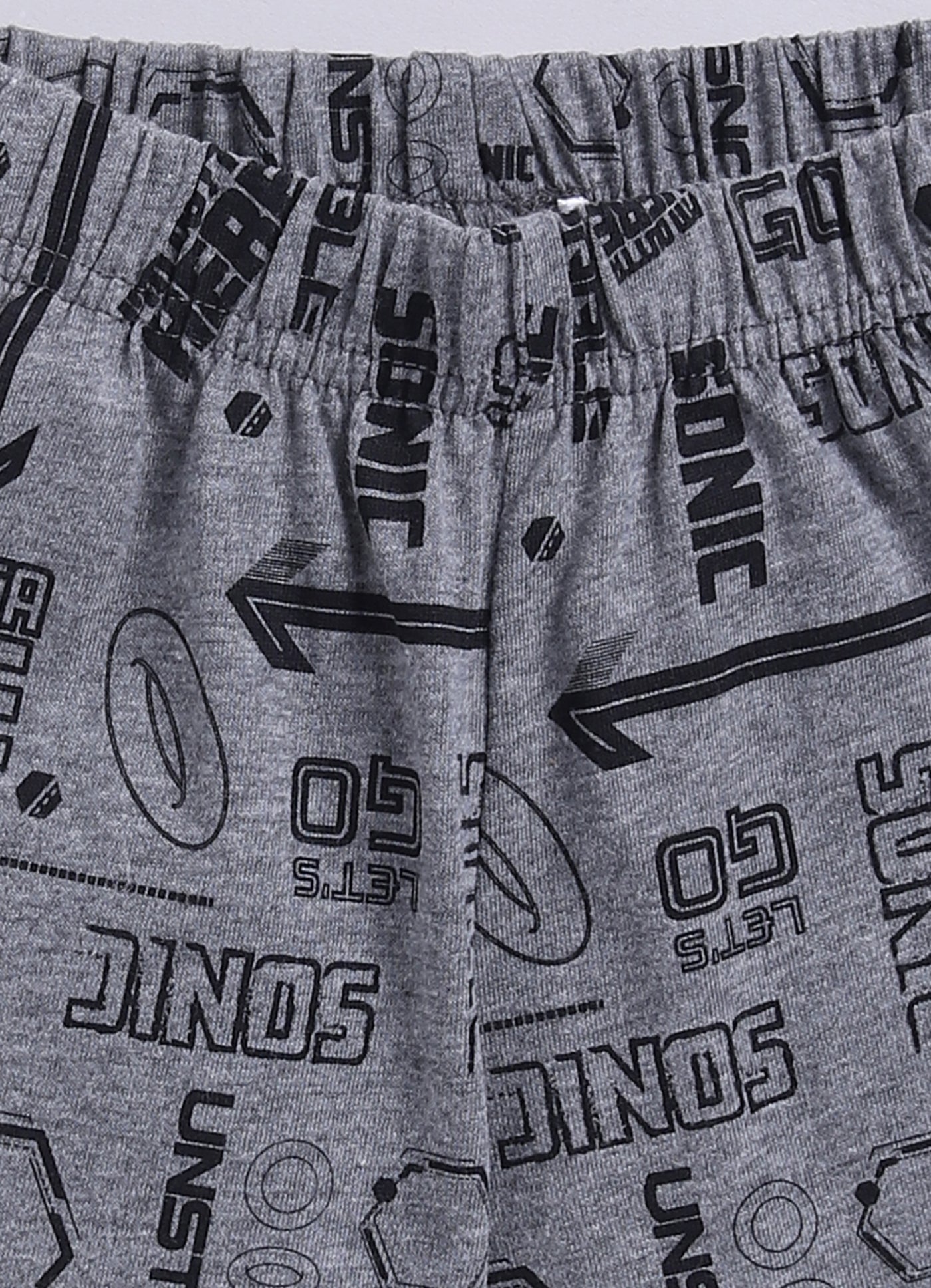 I'm Outta Here Graphic T-Shirt & Shorts Set for Boys (Blue & Grey) - ParrotCrow