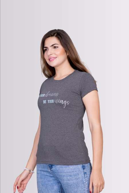 Women's cotton Lycra T-Shirt – Soft Stretchable Activewear for Daily & Gym Use