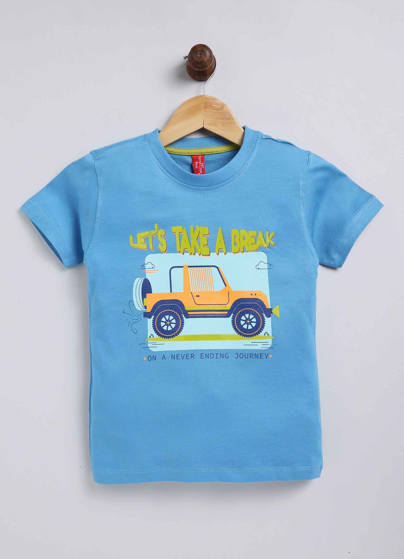 Let’s take a break cotton t-shirt for boys - ParrotCrow