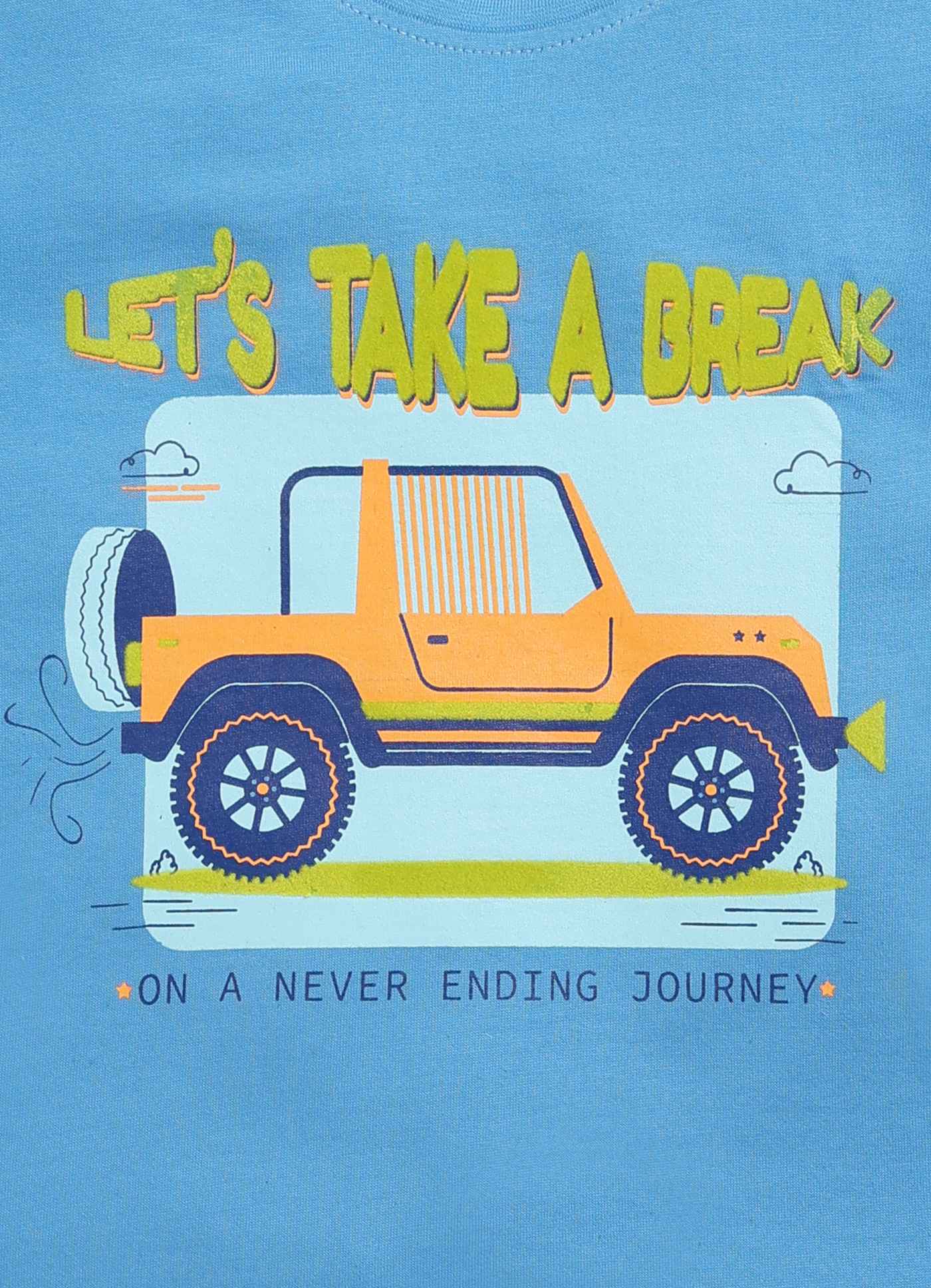 Let’s take a break cotton t-shirt for boys - ParrotCrow
