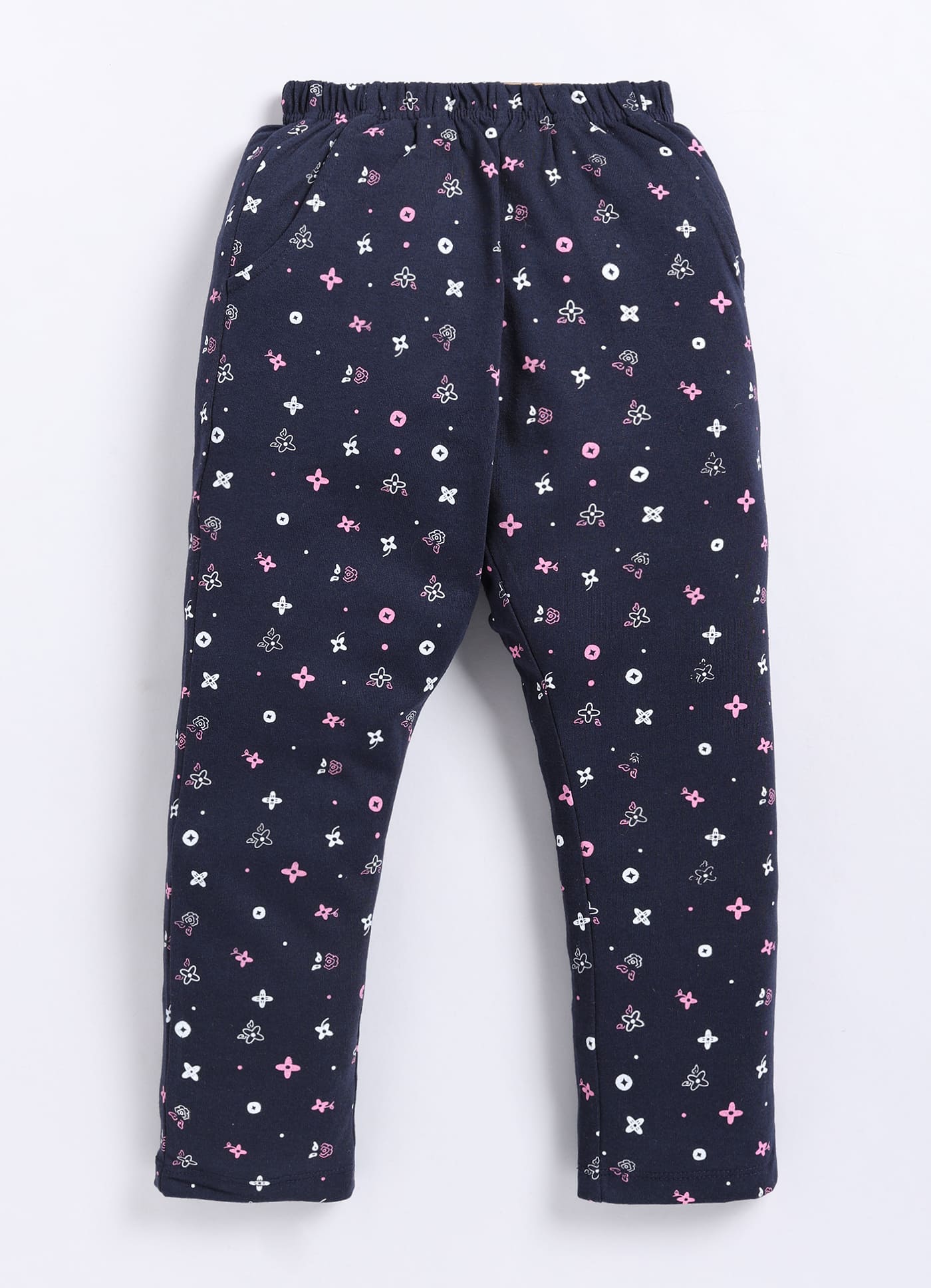 Navy Cotton Pyjama Pants for Girls - ParrotCrow