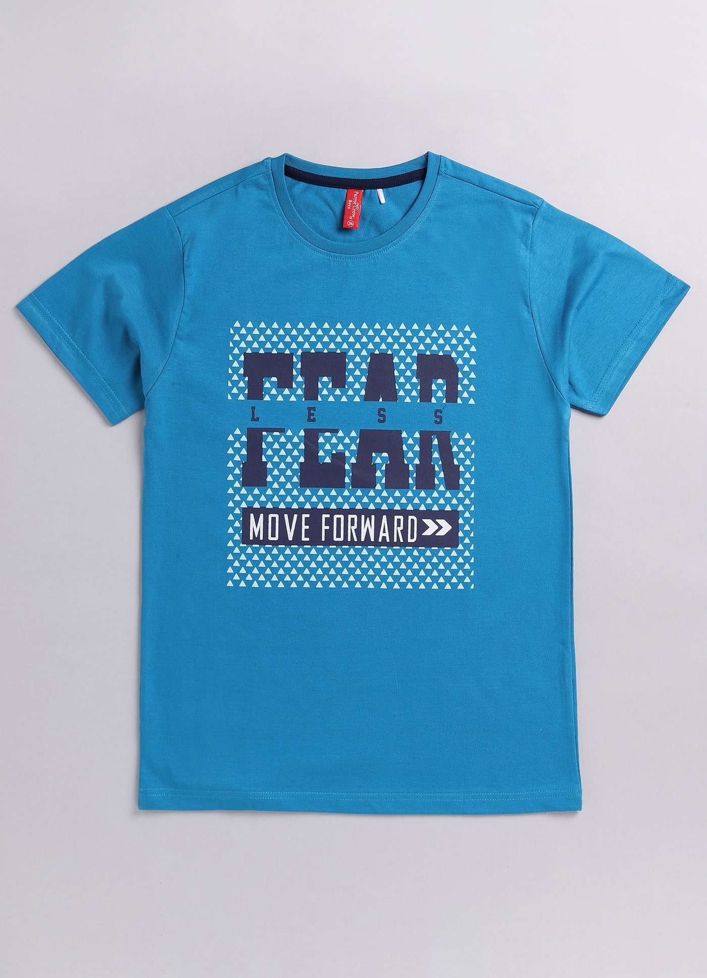 No fear print cotton t-shirt for boys - ParrotCrow