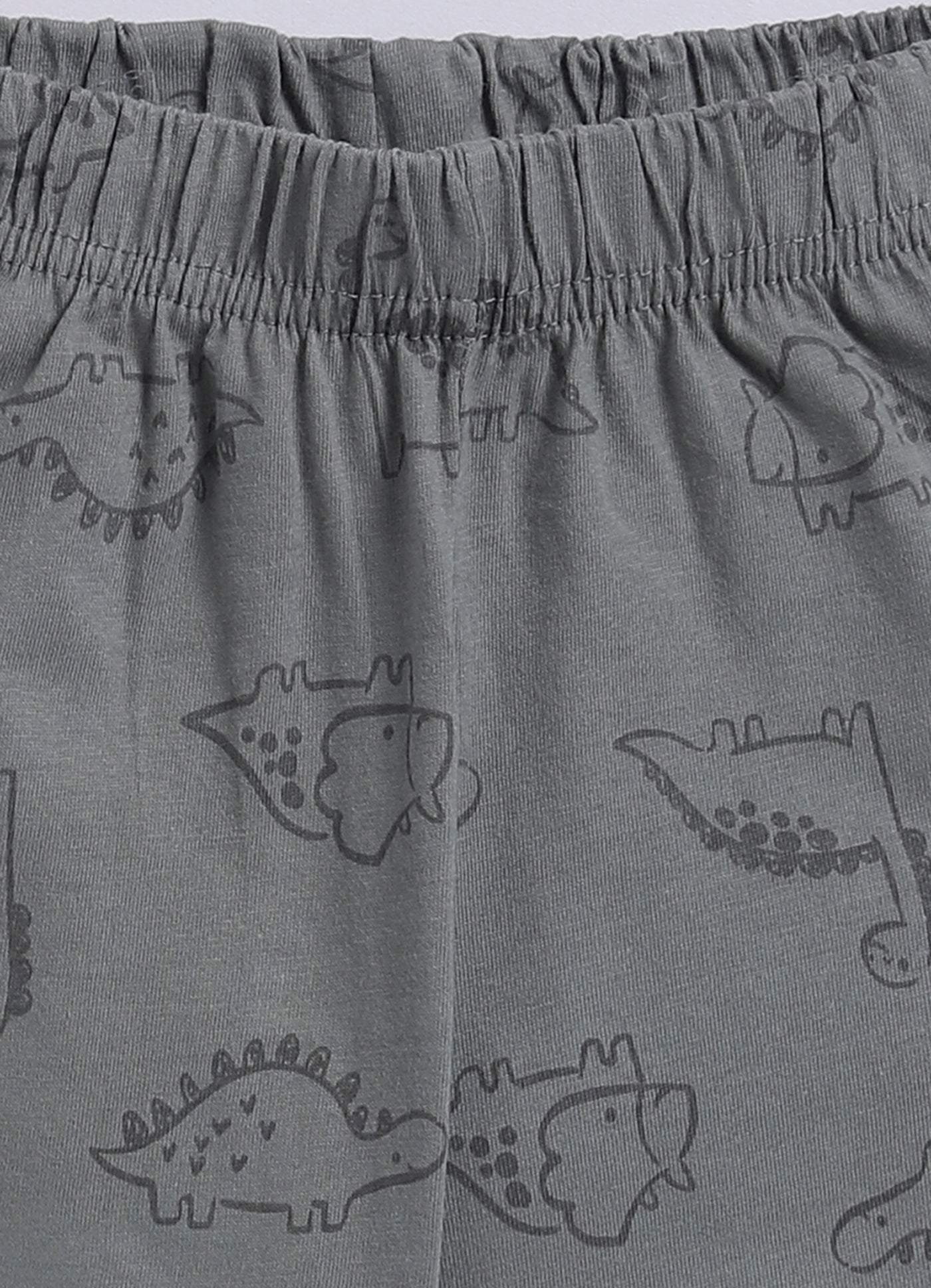 Orange Dino - Mite T-Shirt & Grey Shorts Set for Boys - ParrotCrow