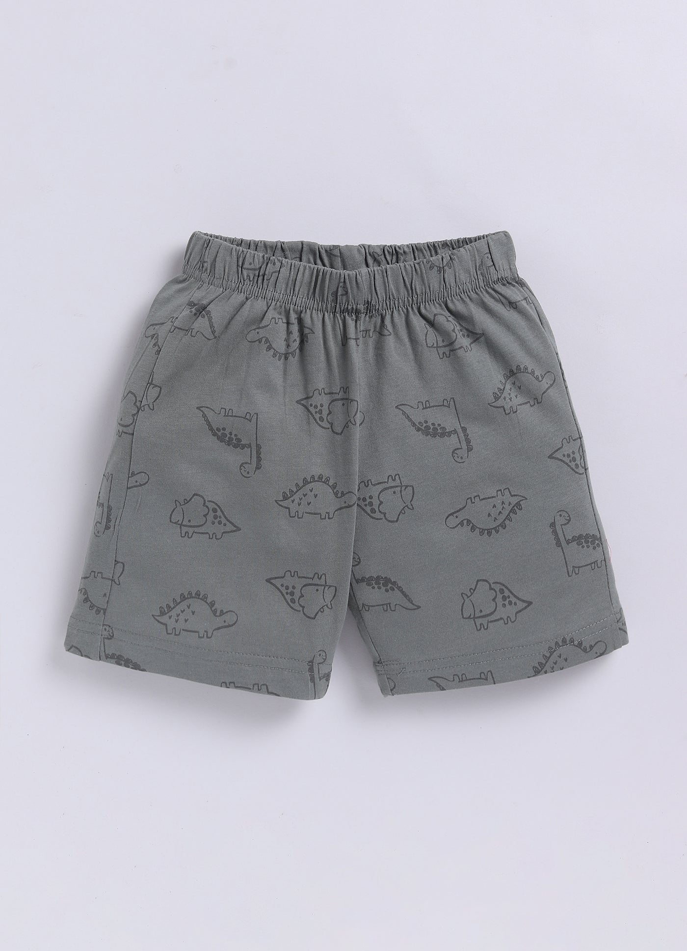 Orange Dino - Mite T-Shirt & Grey Shorts Set for Boys - ParrotCrow