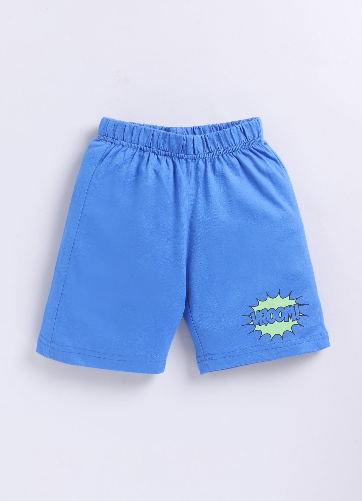Parrot Crow Boys Lime Green Vehicle Print T-Shirt & Blue Shorts Set - ParrotCrow