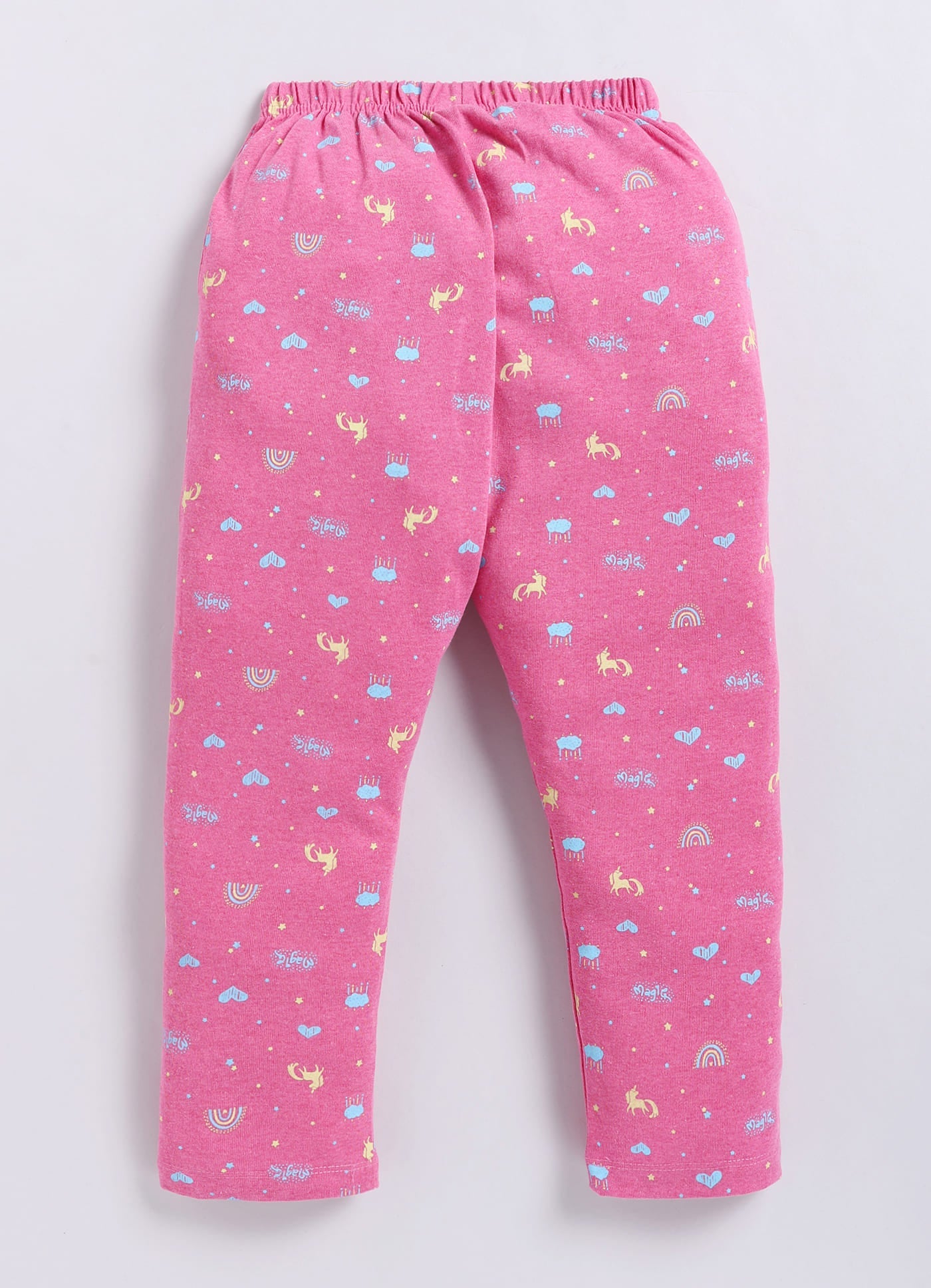 Pink Cotton Pyjama Pants for Girls - ParrotCrow