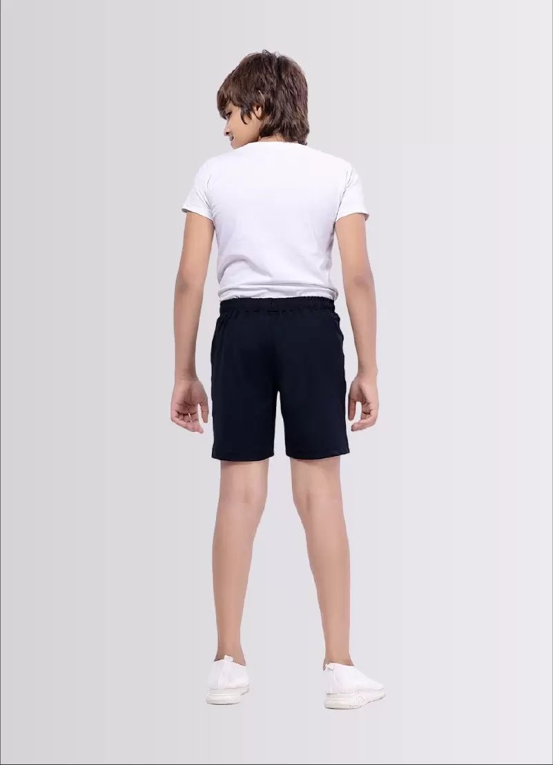 Printed Navy Color Polyester Lycra Shorts for Boys - ParrotCrow