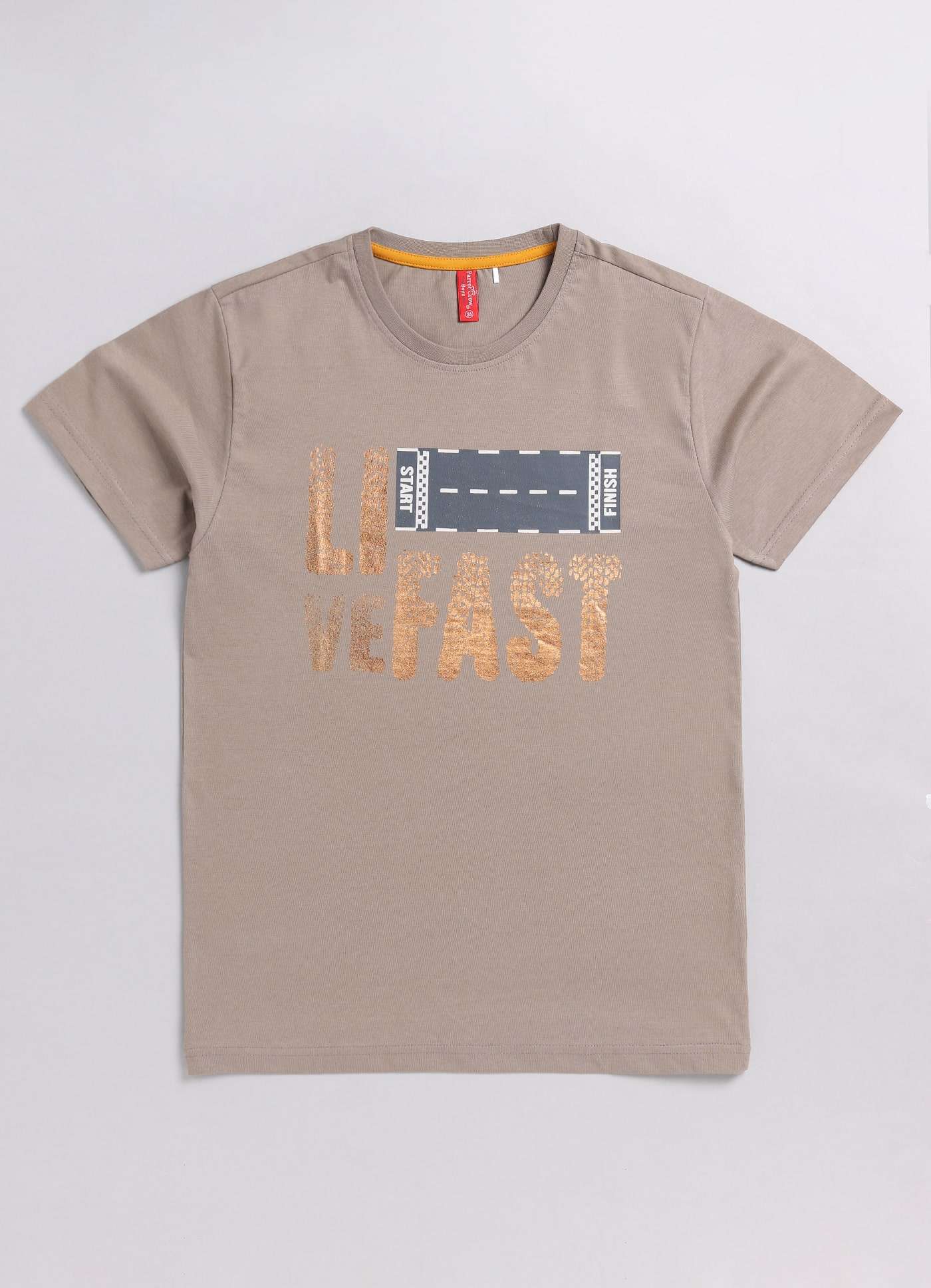 racing track print cotton t-shirt for boys - ParrotCrow