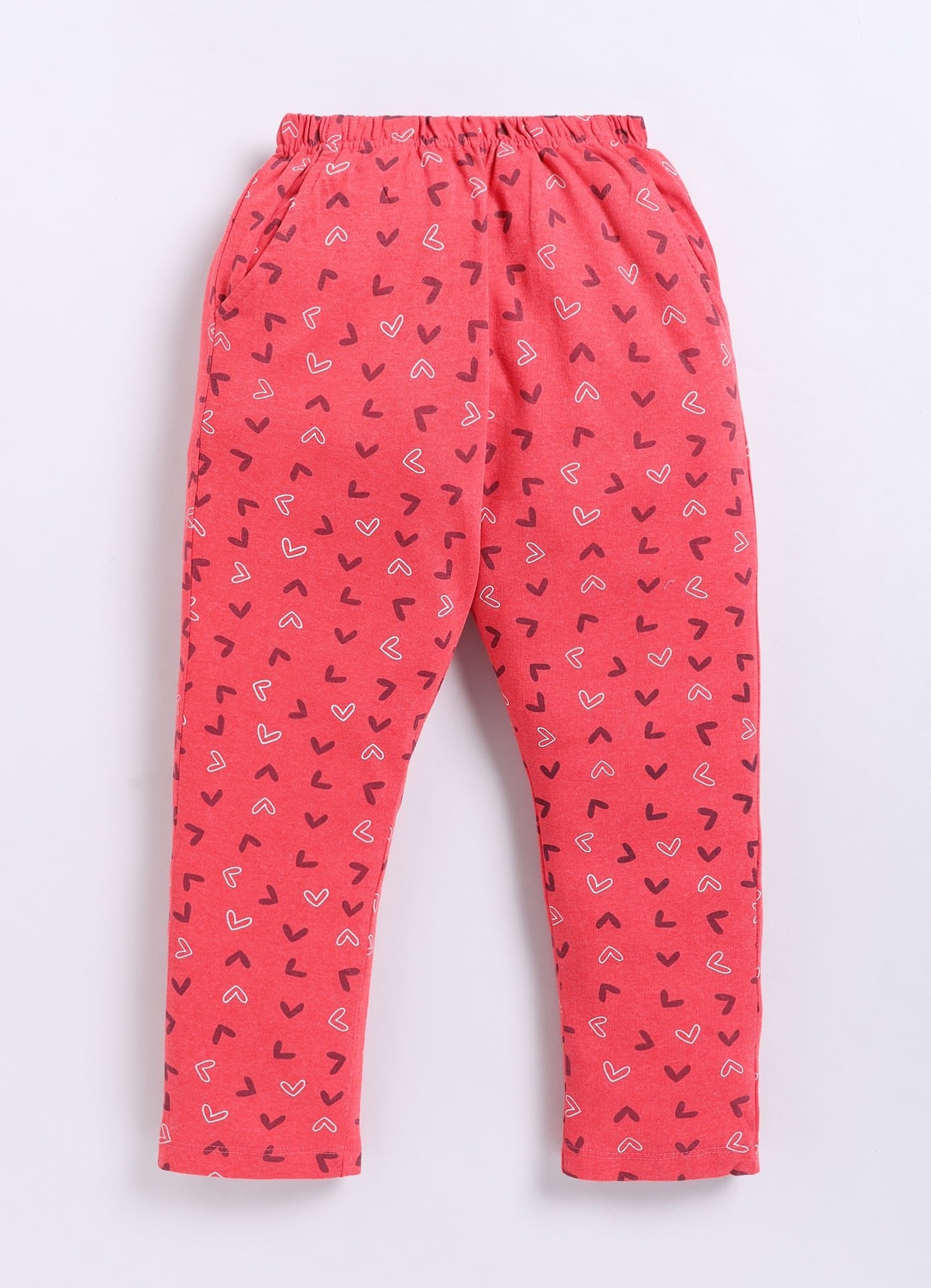Red Cotton Pyjama Pants for Girls - ParrotCrow