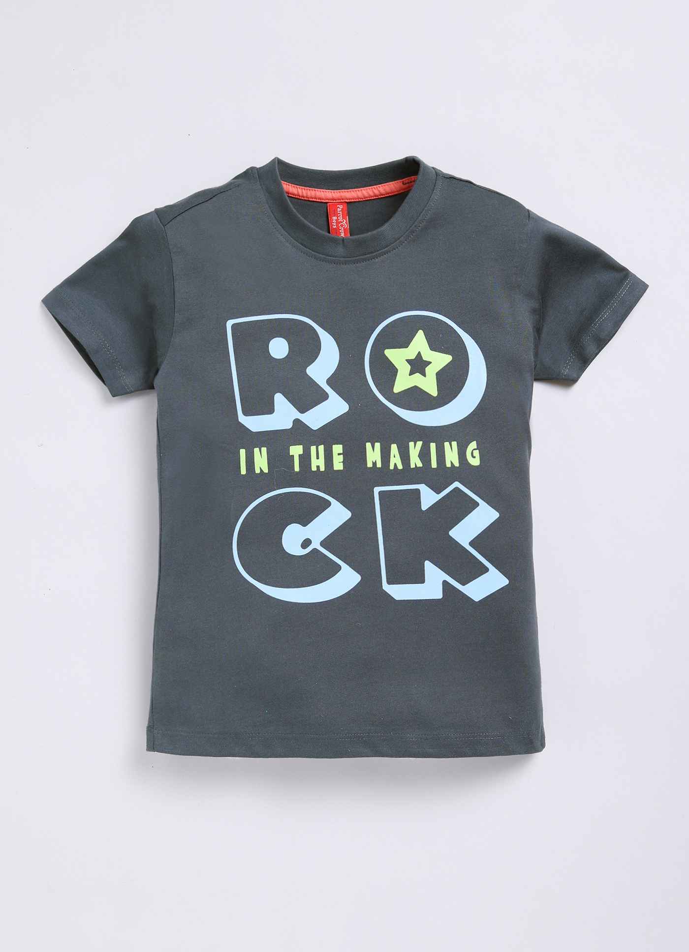 Rock in the making cotton t-shirt for boys - ParrotCrow