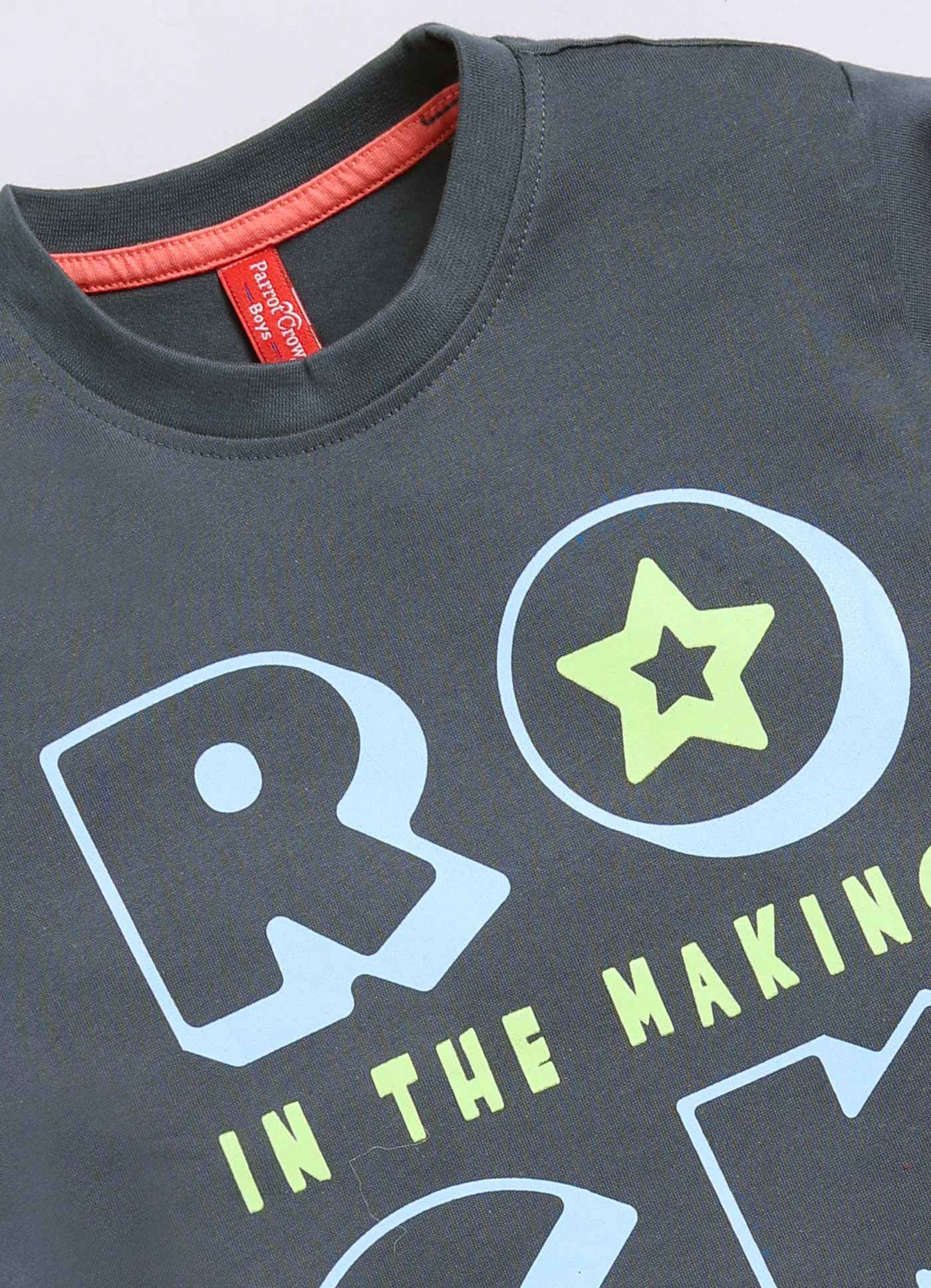 Rock in the making cotton t-shirt for boys - ParrotCrow