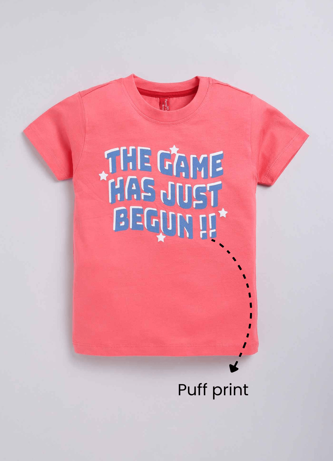 The game has just begun cotton t-shirt for boys - ParrotCrow