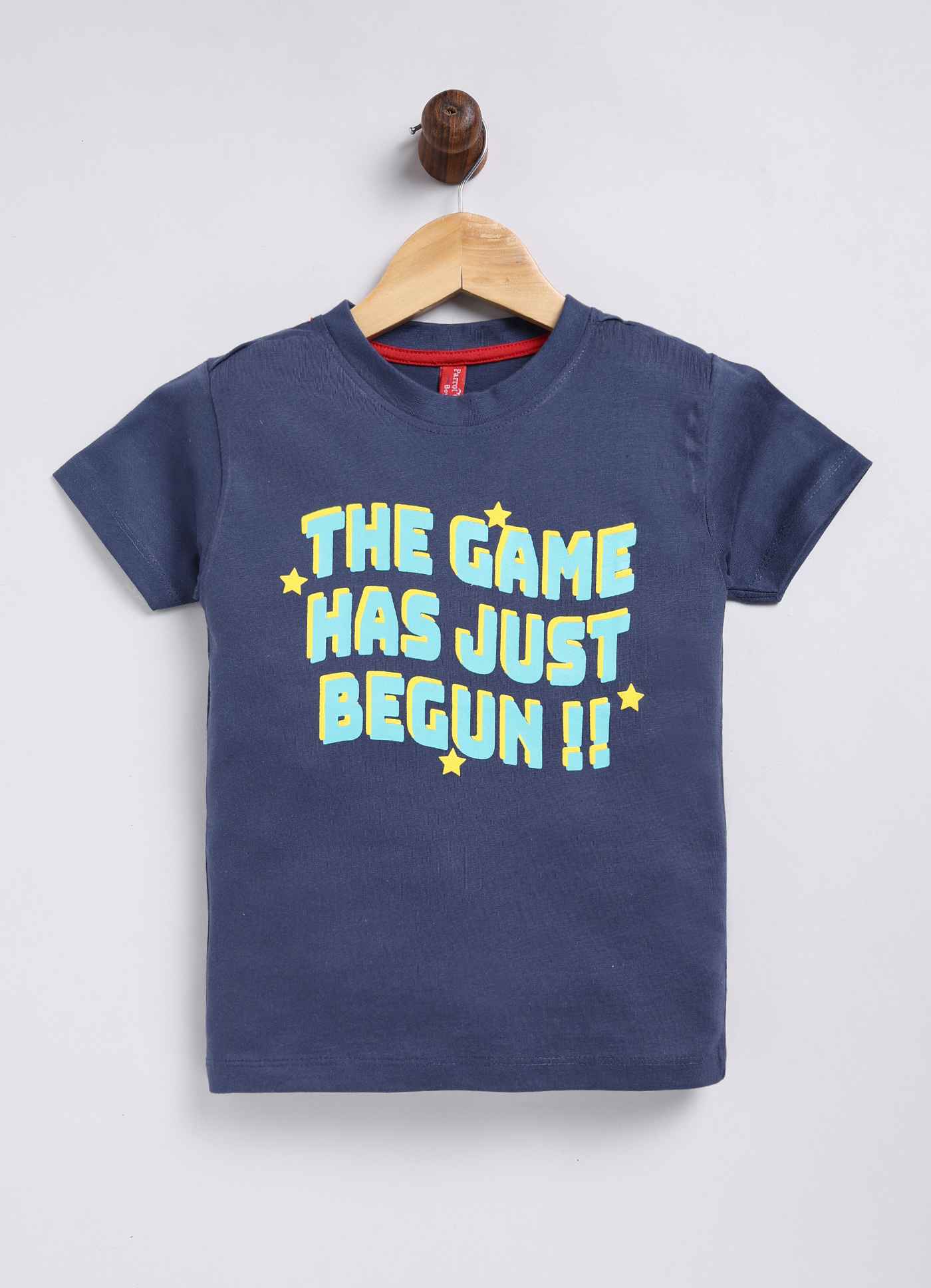 The game has just begun cotton t-shirt for boys - ParrotCrow