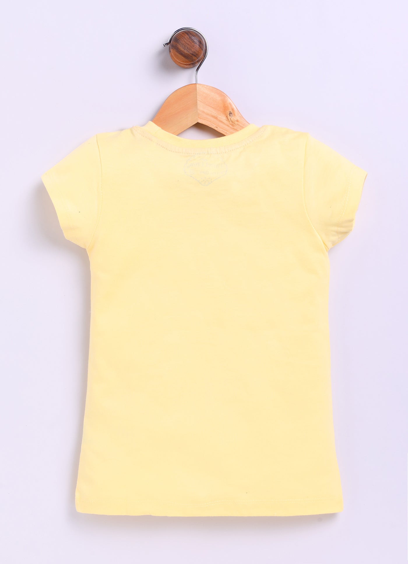 You are my one in a lemon Printed Cotton T-Shirt for Girls - Yellow - ParrotCrow