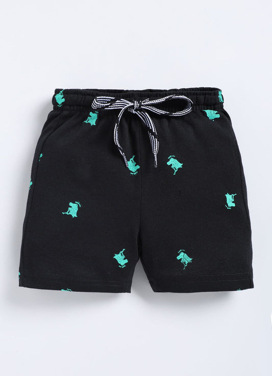 Black - Cotton Boys Shorts