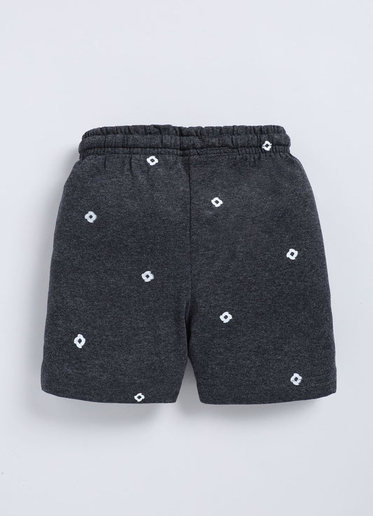 Black Melange Cotton Shorts for Boys – Soft & Comfortable