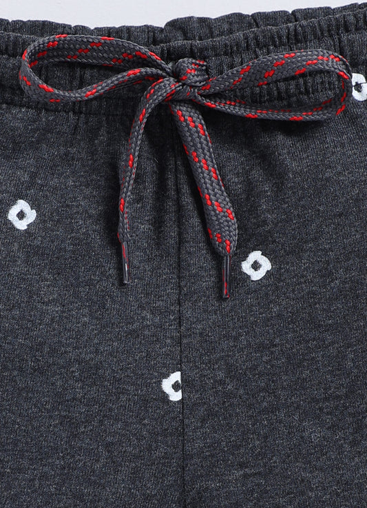 Black Melange Cotton Shorts for Boys – Soft & Comfortable
