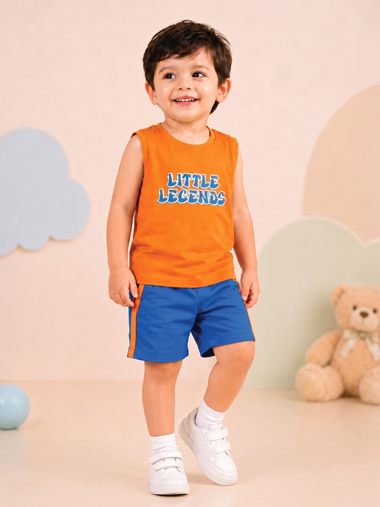 New Arrival – Boys Sleeveless T-Shirt & Shorts Set