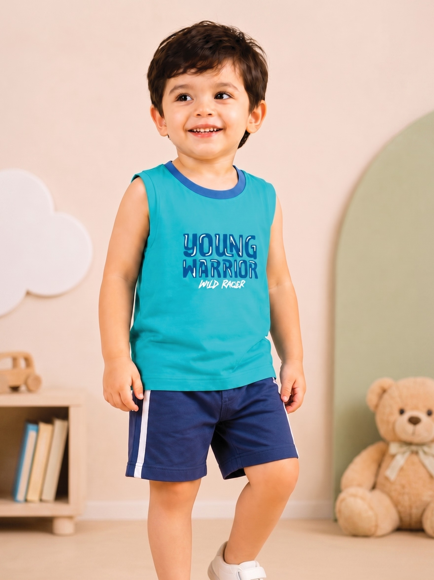 New Arrival – Boys Sleeveless T-Shirt & Shorts Set