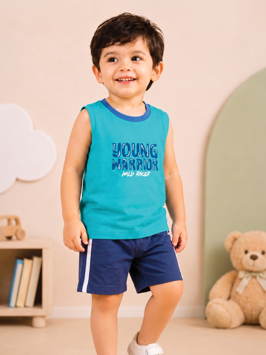 New Arrival – Boys Sleeveless T-Shirt & Shorts Set