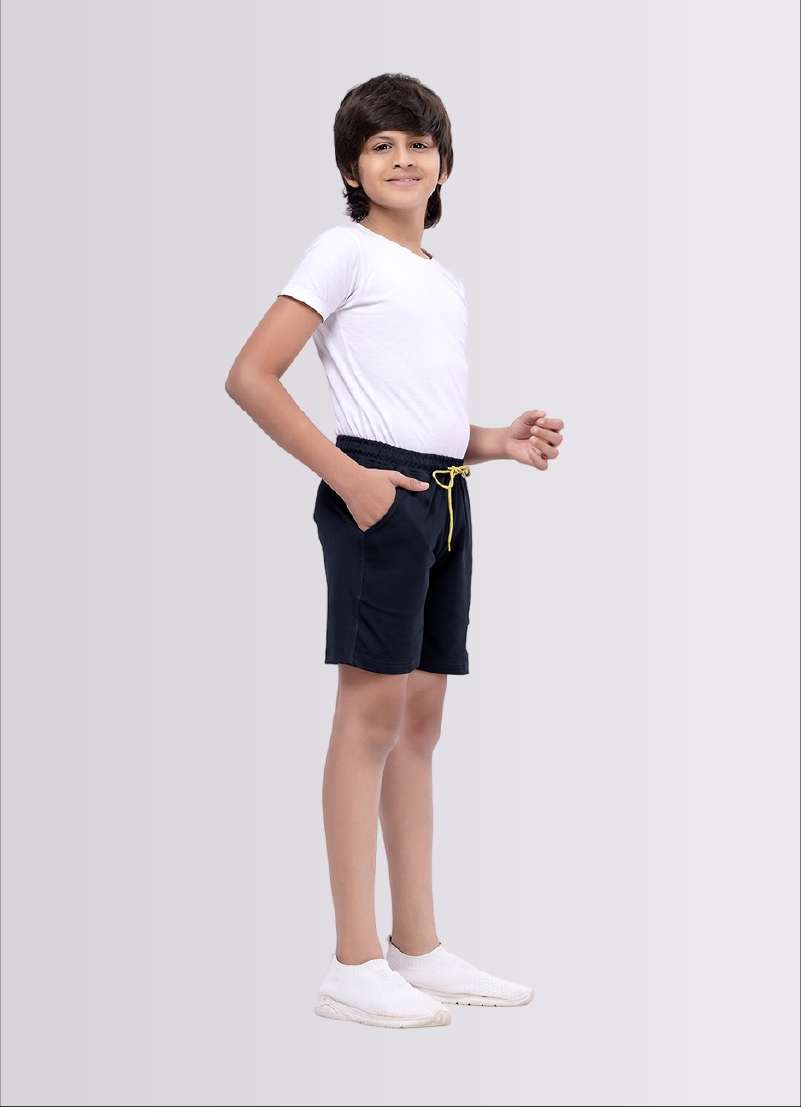 1962 Printed Dark Grey Color Polyester Lycra Shorts for Boys - ParrotCrow