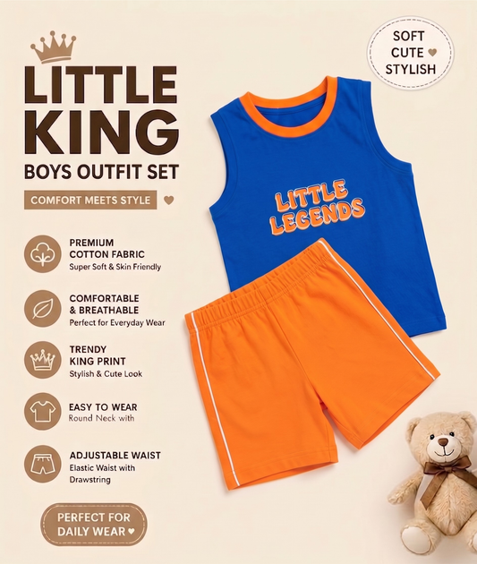 New Arrival – Boys Sleeveless T-Shirt & Shorts Set