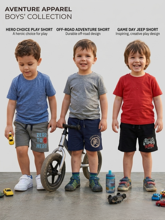 Boys Shorts - Pack of 3