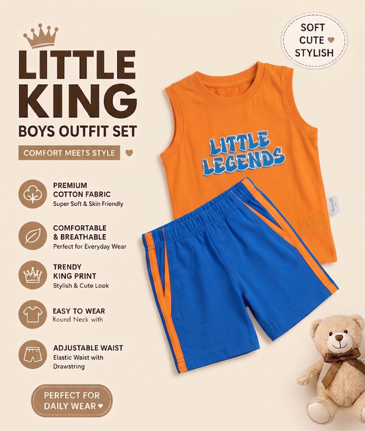 New Arrival – Boys Sleeveless T-Shirt & Shorts Set