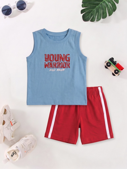New Arrival – Boys Sleeveless T-Shirt & Shorts Set