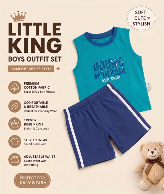 New Arrival – Boys Sleeveless T-Shirt & Shorts Set