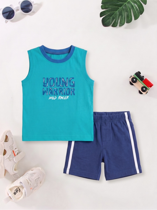 New Arrival – Boys Sleeveless T-Shirt & Shorts Set