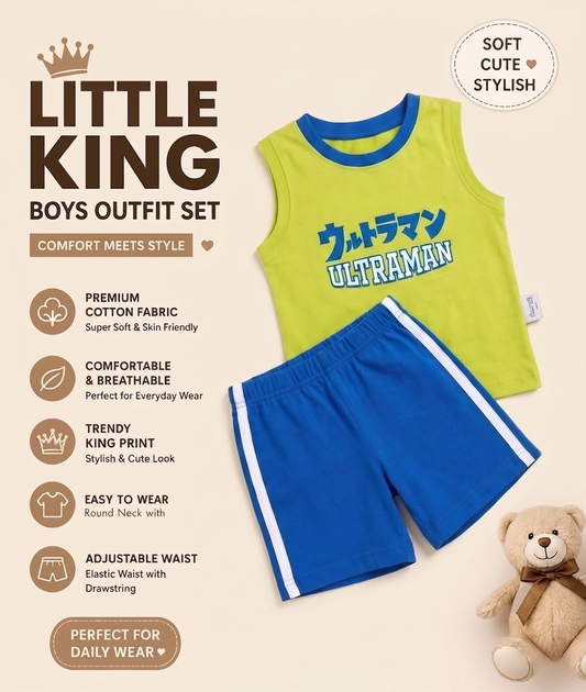 New Arrival – Boys Sleeveless T-Shirt & Shorts Set
