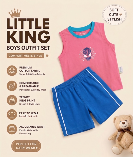 New Arrival – Boys Sleeveless T-Shirt & Shorts Set